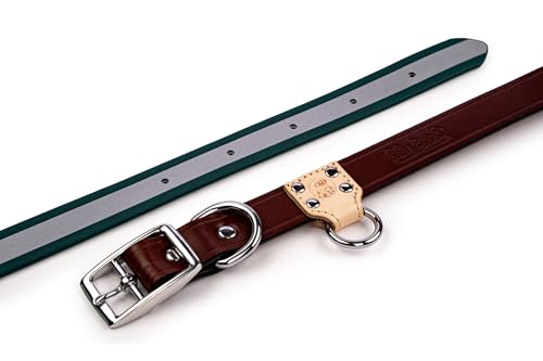 King Buck O Ring Reflektierendes Halsband mit hoher Sichtbarkeit, tiefes Blaugrün, Größe L von King Buck