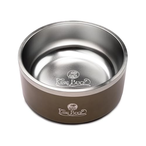 King Buck Thermo-Hundenapf, Antik-Bronze, 8 Tassen von King Buck