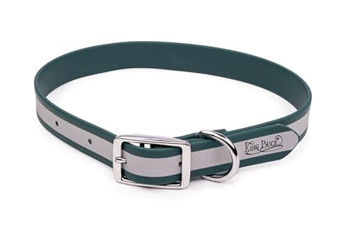 King Buck Wasserdichtes, weiches, reflektierendes Hundehalsband mit D-Ring, tiefes Blaugrün, Größe L King Buck Wasserdichtes, weiches, reflektierendes Hundehalsband mit D-Ring, tiefes Blaugrün, Größe L von King Buck