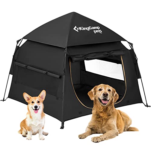 KingCamp Faltbarer Haustier-Laufstall – tragbares Hundezelt für kleine bis mittelgroße Hunde, Welpenlaufstall mit Tragetasche, Indoor/Outdoor Haustier-Laufstall von KingCamp