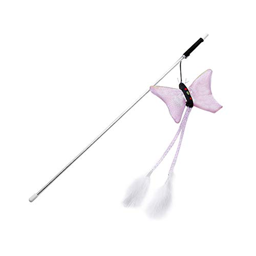 KingbeefLIU Haustier Katze Kätzchen Teaser Schmetterling Spielen Stick Rod Stab Scratch Interaktives Spielzeug Workout Zu Hause Und Interagiert Mit Katzen Rosa KingbeefLIU Haustier Katze Kätzchen Teaser Schmetterling Spielen Stick Rod Stab Scratch Interaktives Spielzeug Workout Zu Hause Und Interagiert Mit Katzen Rosa von KingbeefLIU