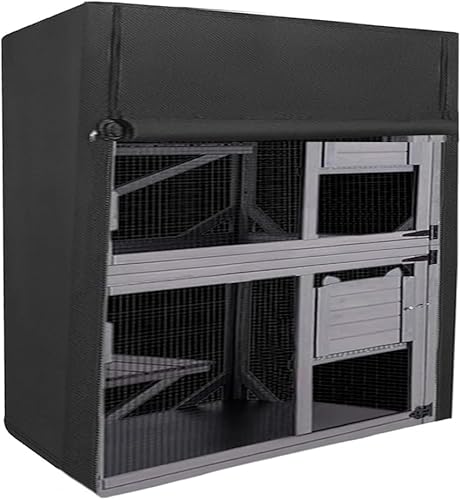 Kingling Katzenhausabdeckung für große Catio, universelle Catio-Abdeckung, wasserdicht und staubdicht, Haustiergehege, Abdeckungen für Katzenhäuser und Höhlen, 162 x 83 x 180 cm, Schwarz von Kingling