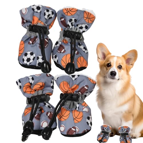 Kioriur 4 Stück Hundeschuhe, wasserdicht und weich, warm, Outdoor-Zubehör für Welpen, für Dobermann, Pinscher, Pudel, Hirte, Dobermann Kioriur 4 Stück Hundeschuhe, wasserdicht und weich, warm, Outdoor-Zubehör für Welpen, für Dobermann, Pinscher, Pudel, Hirte, Dobermann von Kioriur