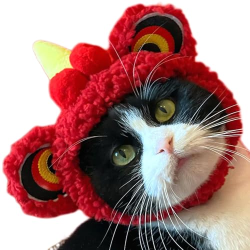Kioriur Löwen-Tanzhut für Haustiere, Löwentanz-Kleidung für Katzen, Löwentanz-Kleidung für Hunde, Frühlingsparty | Urlaubskostüm-Zubehör Kioriur Löwen-Tanzhut für Haustiere, Löwentanz-Kleidung für Katzen, Löwentanz-Kleidung für Hunde, Frühlingsparty | Urlaubskostüm-Zubehör von Kioriur