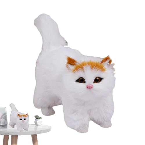 Kioriur Plüschspielzeug für Katzen, realistisches Plüschtier für Katzen, Spielzeug für Kätzchen aus Plüsch, Katzenfigur, Cartoon-Figur, Katzenskulptur aus Plüsch, Ornament Kioriur Plüschspielzeug für Katzen, realistisches Plüschtier für Katzen, Spielzeug für Kätzchen aus Plüsch, Katzenfigur, Cartoon-Figur, Katzenskulptur aus Plüsch, Ornament von Kioriur