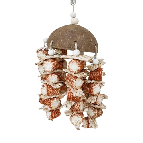 Kioriur Vogelkäfig-Spielzeug, Maiskolben-Papageienspielzeug, Maiskolben-Kokosnussschalen-Papageienspielzeug für große Vögel | Hängendes Spielzeug für Vogelhaus, Spielzeug für Kioriur Vogelkäfig-Spielzeug, Maiskolben-Papageienspielzeug, Maiskolben-Kokosnussschalen-Papageienspielzeug für große Vögel | Hängendes Spielzeug für Vogelhaus, Spielzeug für von Kioriur