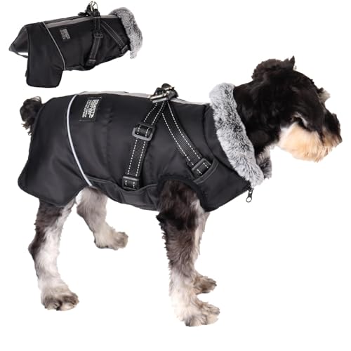 Kioriur Warmer Mantel für Hunde, Winterjacke für Hunde, reflektierender Schneeanzug für Hunde, Weihnachtsweste wasserdicht und winddicht für Hunde, verstellbares Hundekostüm Kioriur Warmer Mantel für Hunde, Winterjacke für Hunde, reflektierender Schneeanzug für Hunde, Weihnachtsweste wasserdicht und winddicht für Hunde, verstellbares Hundekostüm von Kioriur