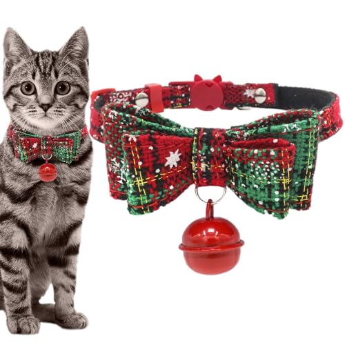 Kioriur Weihnachts-Katzenhalsband mit Schleife | Weihnachts-Hundehalsband mit Fliege – Weihnachts-Schneeflocken-Hundehalsbänder für Haustiere mit Schleife Kioriur Weihnachts-Katzenhalsband mit Schleife | Weihnachts-Hundehalsband mit Fliege – Weihnachts-Schneeflocken-Hundehalsbänder für Haustiere mit Schleife von Kioriur