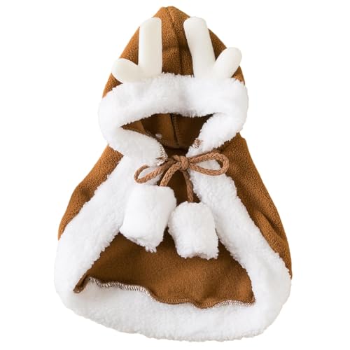 Kioriur Weihnachtsumhang für Hunde, Weihnachtsumhang für Hunde, Weihnachtsoutfit für Hunde, lustige Elch-Hundekleidung – Elch-Kleidung für Hund, Kostüm Kioriur Weihnachtsumhang für Hunde, Weihnachtsumhang für Hunde, Weihnachtsoutfit für Hunde, lustige Elch-Hundekleidung – Elch-Kleidung für Hund, Kostüm von Kioriur