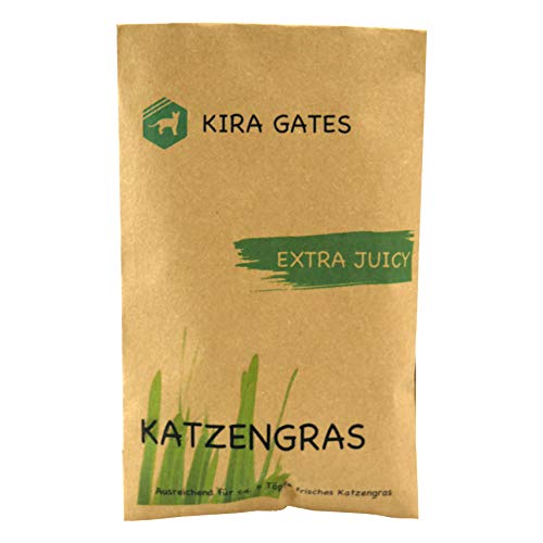 Kira Gates Katzengras Samen EXTRA Juicy Weizengras Verdauungshilfe von Kira Gates