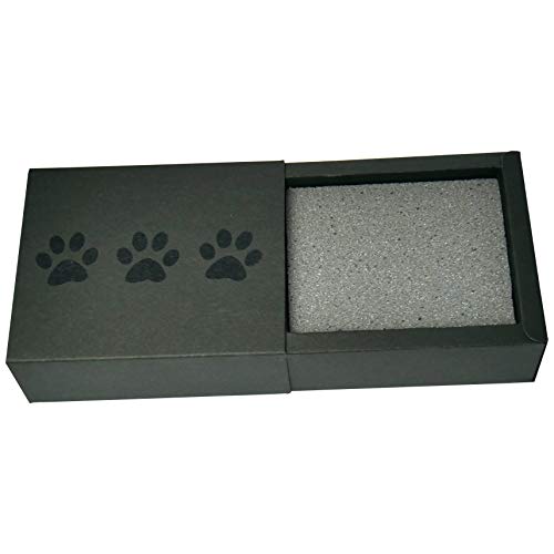 Kira Gates Pfotenabdruck Box groß | Behalte den Pfotenabdruck deines Hundes oder Einer ganzen Katzenfamilie, dauerhaft in 3D | schnelle, saubere und einfache Anwendung von Kira Gates