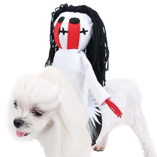 Haustier-Outfit,Hundegeist-Sattelkostüm - Hund Halloween Cosplay Kostüm - Neuartiges Geistersattel-Haustier-Geisterreit-Outfit, stilvolle und lustige Hundebekleidung für das Halloween-Fest von Kirdume
