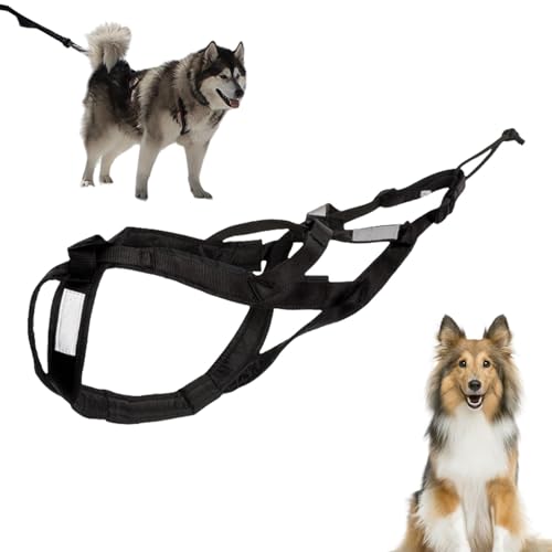 Hundeschlittengeschirr zum Ziehen,Gewichtszuggeschirr für Hunde - Mushing Geschirr Hundeschlitten,Reflektierender Gurt, gewichtetes Geschirr für Schlittenhundewagen, Schlitten-Zuggurtausrüstung für da Hundeschlittengeschirr zum Ziehen,Gewichtszuggeschirr für Hunde - Mushing Geschirr Hundeschlitten,Reflektierender Gurt, gewichtetes Geschirr für Schlittenhundewagen, Schlitten-Zuggurtausrüstung für da von Kirdume