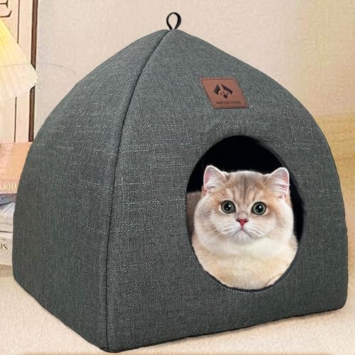 Katzenhöhle, Katzenbetten, Katzenhaus Indoor, Katzen Bett, Katzenbett Höhle, Abnehmbare 2-in-1 Katzenhäuser Für Innenbereich, Katzenzelt Mit Tragegurt, Halbgeschlossene Hundehütte Katzenhöhle, Katzenbetten, Katzenhaus Indoor, Katzen Bett, Katzenbett Höhle, Abnehmbare 2-in-1 Katzenhäuser Für Innenbereich, Katzenzelt Mit Tragegurt, Halbgeschlossene Hundehütte von Kirdume