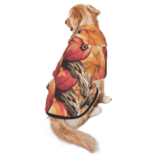 Beautiful Fruits Hunde-Kapuzenpullover, weiches und atmungsaktives Polyester, Haustierkleidung für mittelgroße und große Hunde von Kirrowe