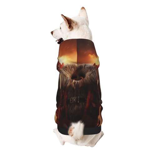 Dog Warrior in Red Dog Hoodie, weiche und atmungsaktive Polyester-Haustierkleidung für kleine, mittelgroße und große Hunde Dog Warrior in Red Dog Hoodie, weiche und atmungsaktive Polyester-Haustierkleidung für kleine, mittelgroße und große Hunde von Kirrowe