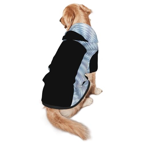 Dreidimensionaler Weltraum-Hunde-Kapuzenpullover – weiche und atmungsaktive Polyester-Haustierkleidung für mittelgroße und große Hunde von Kirrowe