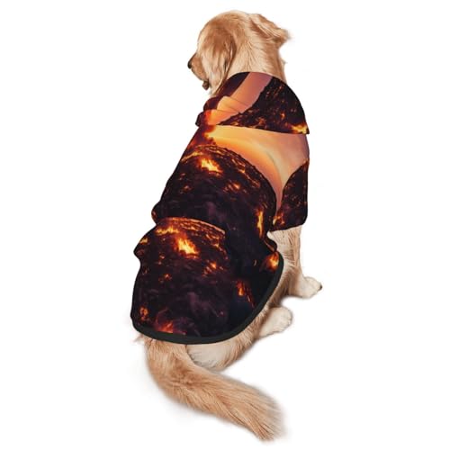 Flame Mountain Dog Hoodie - Weiche und atmungsaktive Polyester-Haustierkleidung für mittelgroße und große Hunde von Kirrowe