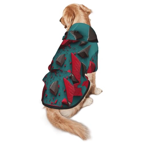 Hunde-Kapuzenpullover, dreieckig, aus weichem und atmungsaktivem Polyester, für mittelgroße und große Hunde von Kirrowe