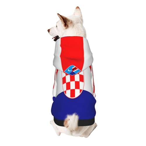 Hunde-Kapuzenpullover mit Flagge der Republik Kroatien, weiches und atmungsaktives Polyester, Haustierkleidung für kleine, mittelgroße und große Hunde Hunde-Kapuzenpullover mit Flagge der Republik Kroatien, weiches und atmungsaktives Polyester, Haustierkleidung für kleine, mittelgroße und große Hunde von Kirrowe