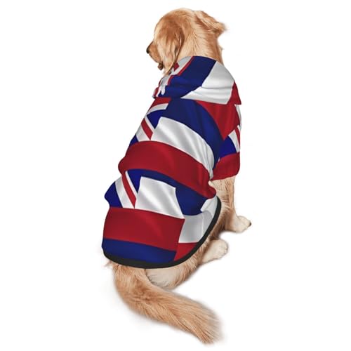 Hunde-Kapuzenpullover mit Flagge von Hawaii, weiches und atmungsaktives Polyester, für mittelgroße und große Hunde von Kirrowe