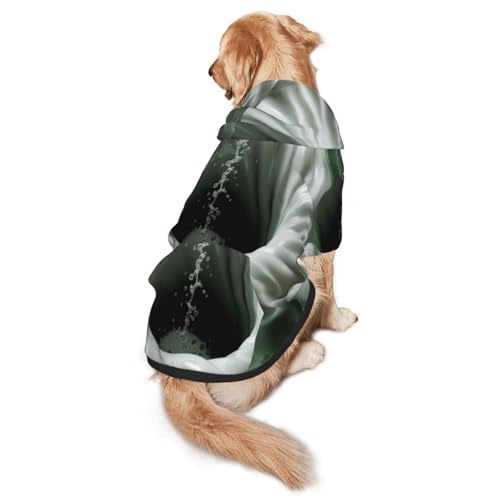 Hunde-Kapuzenpullover mit Tropfenmuster, weiches und atmungsaktives Polyester, Haustierkleidung für mittelgroße und große Hunde von Kirrowe