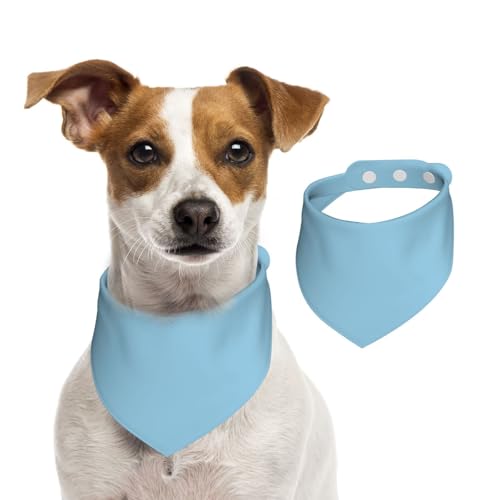 Hundehalstuch für kleine, mittelgroße und große Hunde, Dreieckstuch für Mädchen oder Jungen, Hellblau von Kirrowe