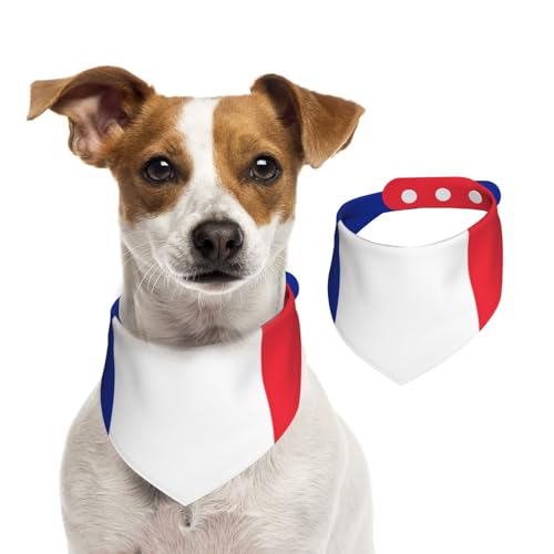 Hundehalstuch mit französischer Flagge, für kleine, mittelgroße und große Hunde, Dreieckstuch für Mädchen oder Jungen Hundehalstuch mit französischer Flagge, für kleine, mittelgroße und große Hunde, Dreieckstuch für Mädchen oder Jungen von Kirrowe
