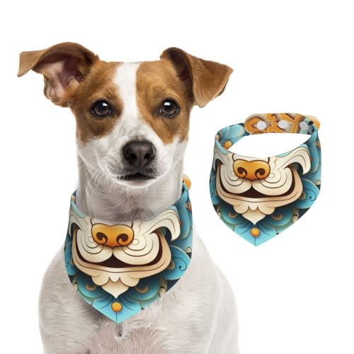 Hundehalstuch mit geschnitztem Tiger, für kleine, mittelgroße und große Hunde, Dreieckstuch für Mädchen oder Jungen Hundehalstuch mit geschnitztem Tiger, für kleine, mittelgroße und große Hunde, Dreieckstuch für Mädchen oder Jungen von Kirrowe