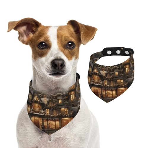 Hundehalstuch mit großem Weihnachtsbaum im Haus, für kleine, mittelgroße und große Hunde, Dreieckstuch für Mädchen oder Jungen Hundehalstuch mit großem Weihnachtsbaum im Haus, für kleine, mittelgroße und große Hunde, Dreieckstuch für Mädchen oder Jungen von Kirrowe