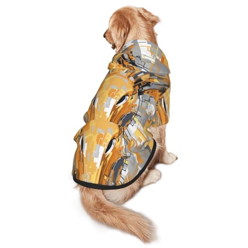 Moderner Bullhead Element Hunde-Kapuzenpullover, weiches und atmungsaktives Polyester-Haustierkleidung für mittelgroße und große Hunde von Kirrowe