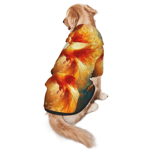 Phoenix Hunde-Kapuzenpullover, weiches und atmungsaktives Polyester, Haustierkleidung für mittelgroße und große Hunde Phoenix Hunde-Kapuzenpullover, weiches und atmungsaktives Polyester, Haustierkleidung für mittelgroße und große Hunde von Kirrowe