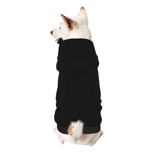 Pure Black Dog Hoodie - Weiche und atmungsaktive Polyester-Haustierkleidung für kleine, mittelgroße und große Hunde von Kirrowe