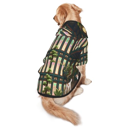 Schöne architektonische Dekorationen Hunde-Kapuzenpullover – weiche und atmungsaktive Polyester-Haustierkleidung für mittelgroße und große Hunde von Kirrowe