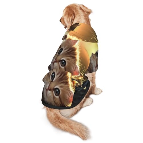 The Thinking Cat Dog Hoodie - Weiche und atmungsaktive Polyester-Haustierkleidung für mittelgroße und große Hunde The Thinking Cat Dog Hoodie - Weiche und atmungsaktive Polyester-Haustierkleidung für mittelgroße und große Hunde von Kirrowe