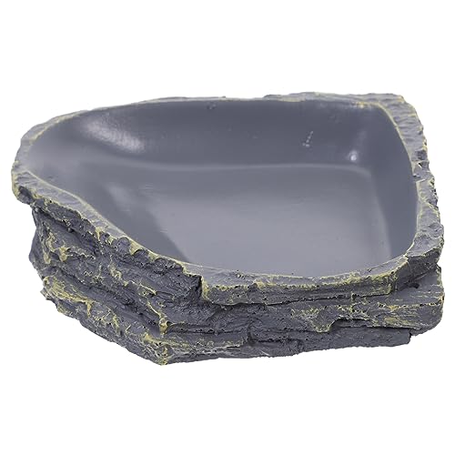 1Stk Reptilienschale Futterschale für Reptilien Schlangenschale Amphibien-Futternapf Schildkrötenhaus Wurmwasserschale Wasserspender für Reptilien Reptilienzubehör Grey Kisangel von Kisangel