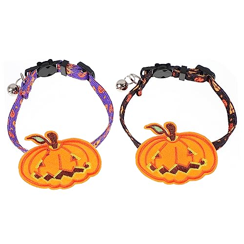 2St Halsband Halloween Haustier-Festival-Zubehör Katzenfliege hundekragen hundehalstuch Pet Collar for Make-up Party Pet Neck Decor Hundehalsbänder Haustierbedarf Polyester Black Kisangel von Kisangel