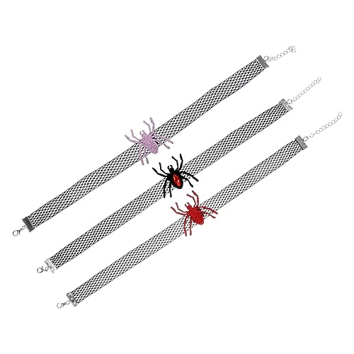 Kisangel 3stücke Katzenhalsband Halloween Mesh Spinne Charme Dekoration Für Kätzchen Innenbereich Halsband Haustierhalsbänder Katzenhalsbänder von Kisangel