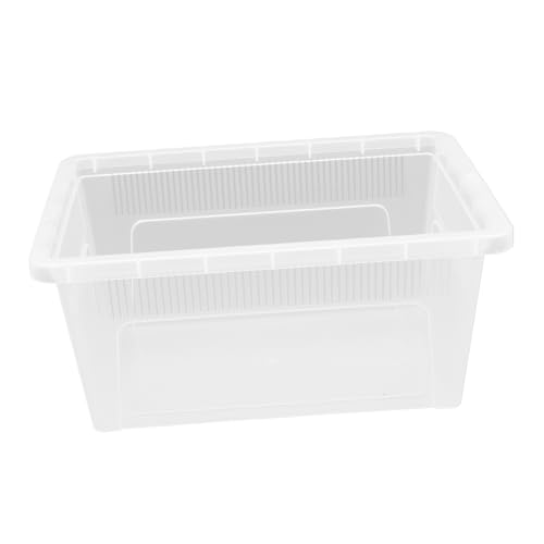 Kisangel Reptilien Fütterungsbox Transparente Zuchtbox Für Reptilien Tragbar Und Leicht Für Transport Und Pflege Von Haustieren Robustem PVC Deckel Für Spinnen Und Gehörnte Frösche von Kisangel