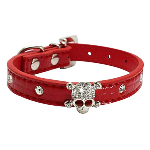 Kisangel Stilvolles Haustierhalsband Hundehalsbänder für Mittelgroße Hunde Haustier-kristallhalsband Hundeschädelhalsband Halloween-Mode Kisangel Stilvolles Haustierhalsband Hundehalsbänder für Mittelgroße Hunde Haustier-kristallhalsband Hundeschädelhalsband Halloween-Mode von Kisangel