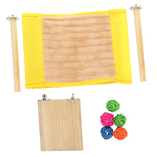 Kisangel 1 Satz Hängematte für Kleintiere Teiliges Set für Hamster und Meerschweinchen Warmes Schlafbett und Spielzeugball Atmungsaktiv für Käfige Geeignet für Verschiedene Haustiere von Kisangel