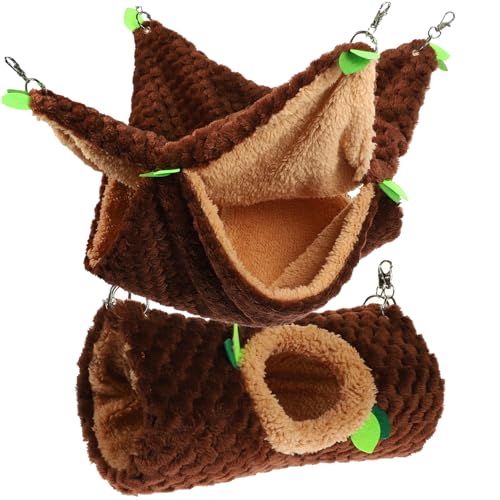 Kisangel Hamster-hängematten-Set Meerschweinchen-versteck Tunnel Weich Bequem Langlebiges Shop-zubehör von Kisangel