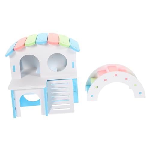 Kisangel 1 Satz Hamster Teiliges Farbenfrohes Hamsterhaus mit Brücke und Villa für Schlaf und Spiel für Kleine Haustiere Wie Hamster und Chinchillas Kisangel 1 Satz Hamster Teiliges Farbenfrohes Hamsterhaus mit Brücke und Villa für Schlaf und Spiel für Kleine Haustiere Wie Hamster und Chinchillas von Kisangel