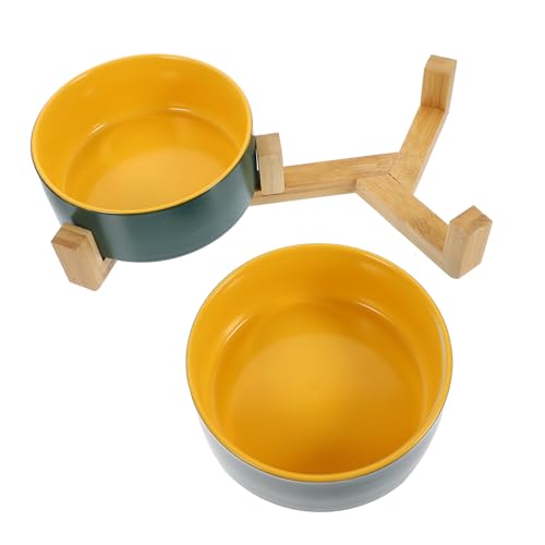 Kisangel Erhöhtes Katzennapf-Set Aus Keramik Zweifarbiges Design Fütterungszubehör für Haustiere Kisangel Erhöhtes Katzennapf-Set Aus Keramik Zweifarbiges Design Fütterungszubehör für Haustiere von Kisangel