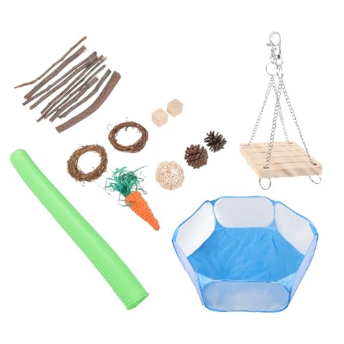 Kisangel 1 Satz Holzspielzeug Set für Hamster und Meerschweinchen Teiliges Interaktives Tunnelspielzeug für Käfige und Spielplätze Sicheres Kauen und Spielvergnügen von Kisangel