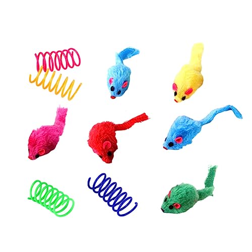 Kisangel 10pcs Katzenspielzeug Set Interaktives Katzenmausspielzeug Plüsch Kätzchen Spielzeug Katzen Katzenspielzeug Mäuse Zufällige Farbe Kisangel 10pcs Katzenspielzeug Set Interaktives Katzenmausspielzeug Plüsch Kätzchen Spielzeug Katzen Katzenspielzeug Mäuse Zufällige Farbe von Kisangel