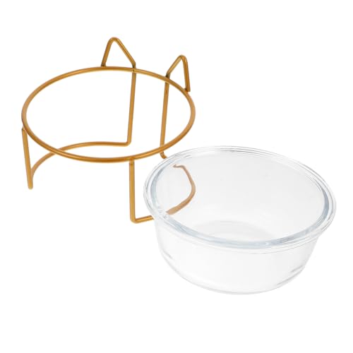 Kisangel 1satz Erhöhter Katzennapf Aus Glas Anti-rutsch Futter Und Wasserschale Für Haustiere Stabil Und Langlebig Für Katzenfutter Und Wasserversorgung Katzenbedarf von Kisangel