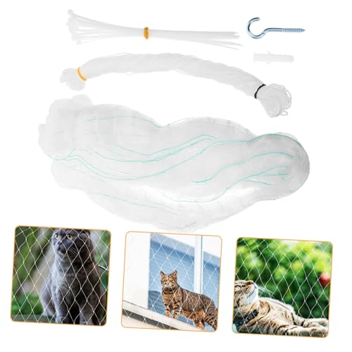 Kisangel 1 Satz Katzenbalkonnetzwerk Balkonnetz Für Haustiere Haustier-fallnetz Katzenhund -fallnetz Mesh-Netz Für Die Sicherheit Von Katzen 4X Weiß Mesh-Netzwerk Sturzprävention Nylon von Kisangel