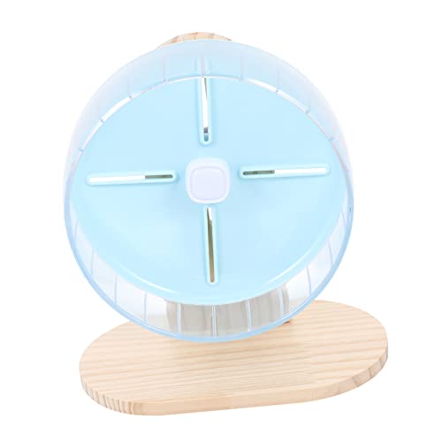 Kisangel 1satz Hamster Laufrad Leise Chinchilla Rad Transparenter Kunststoff Mit Holzständer Spielzeug Für Kleine Haustiere Trainingszubehör Für Hamster Und Rennmäuse von Kisangel
