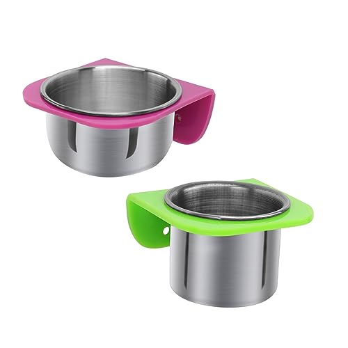 Kisangel 1 Satz Ständer Für Papageienfutterboxen Becher Huhn Flasche Wasserspender Für Hühner Wachtel Katzennapf Fänger Spender Für Wassernapf Für Hunde Trinker Fütterung Rostfreier Stahl von Kisangel